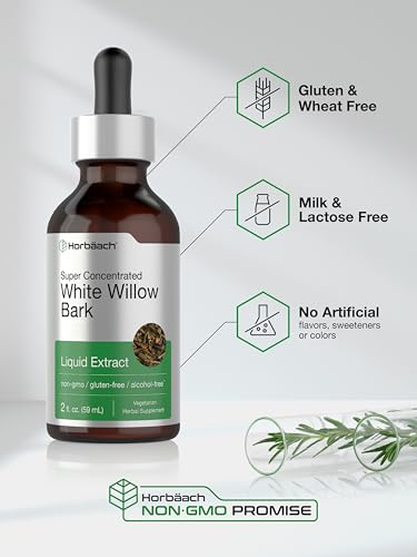 White Willow Bark Extract | 2 fl oz | Alcohol Free Liquid Tincture | Super Concentrated Horbäach buy supplements canada