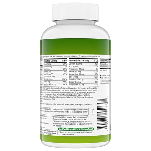Centrum Adult Multivitamin/Multimineral Supplement with Antioxidants, Zinc, Vitamin D3 and B Vitamins, Gluten Free Centrum buy supplements canada