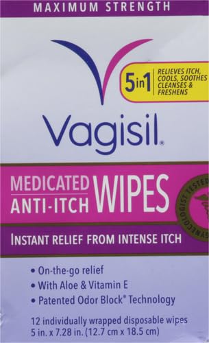 Vagisil Anti-Itch Medicated Feminine Intimate Wipes for Women, Maximum Strength, Gynecologist Tested Vagisil buy supplements canada