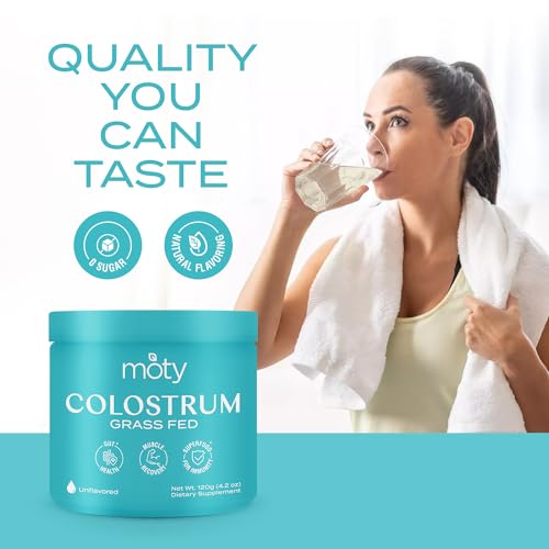 Moty Bovine Colostrum Grass Fed Powder Supplement for Gut Health, Muscle Recovery Moty buy supplements canada