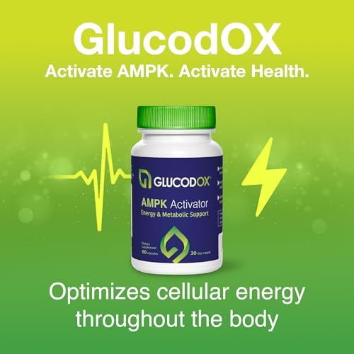 GlucodOX AMPK Activator Supplement – AMPK Enzyme, Metabolism Booster, Guggul Supplement for Body Management & Longevity – Vegan Metabolic Support - 30 Day Supply (60 Capsules) GlucodOX buy supplements canada