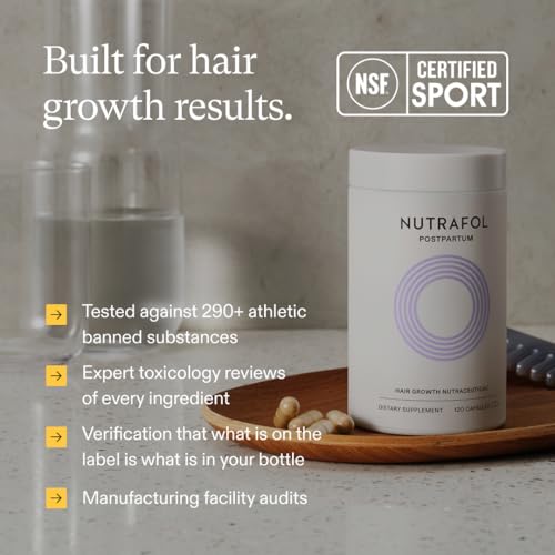 Nutrafol Postpartum Hair Growth Supplements, Clinically Tested for Visibly Thicker Hair and Less Shedding, Breastfeeding-friendly - 1 Month Supply Nutrafol buy supplements canada