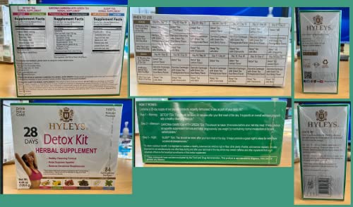 Hyleys Detox Tea for Cleanse and Weight Loss - 28 Day Kit - 84 Tea Bags (9 Pack) HYLEYS buy supplements canada
