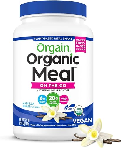 Orgain Organic Vegan Meal Replacement Protein Powder, Vanilla Bean - 20g Plant Based Orgain buy supplements canada