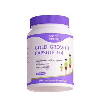Organic Garden Natural Height Support Supplement for Teens & Young Adults - Bone Health & Growth Aid with L-Lysine, Red Algae Calcium, 19 Nutrients - 90 Capsules Organic Garden buy supplements canada