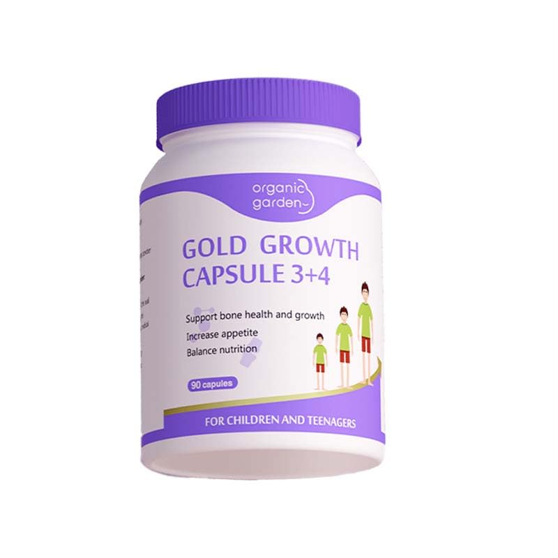 Organic Garden Natural Height Support Supplement for Teens & Young Adults - Bone Health & Growth Aid with L-Lysine, Red Algae Calcium, 19 Nutrients - 90 Capsules Organic Garden buy supplements canada
