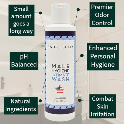 Andre Seals Intimate Wash for Men, Lucky Nights Scent – Refreshing Genital Care & Odor Control Andre Seals buy supplements canada