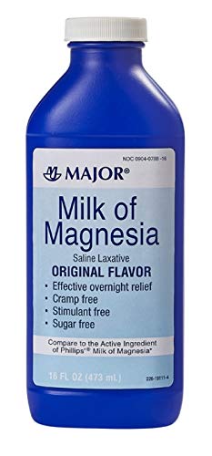 MAJOR Milk of Magnesia Saline Laxative - Original Flavor - Effective Overnight Relief - Stimulant-Free, Sugar-Free - 16 Fl Oz MAJOR buy supplements canada