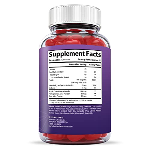 Justified Laboratories Royal Keto ACV Gummies 1000MG with Pomegranate Juice Beet Root Justified Laboratories buy supplements canada