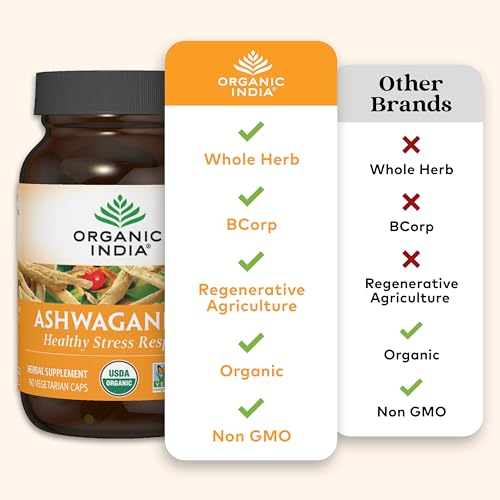 ORGANIC INDIA Ashwagandha Herbal Supplement - Vegan, Gluten-Free, Kosher ORGANIC INDIA buy supplements canada
