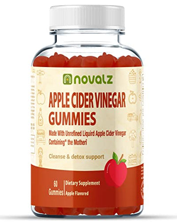NOVALZ Apple Cider Vinegar Gummies for Weight Control, Detox, & Cleanse, 500mcg ACV NOVALZ buy supplements canada