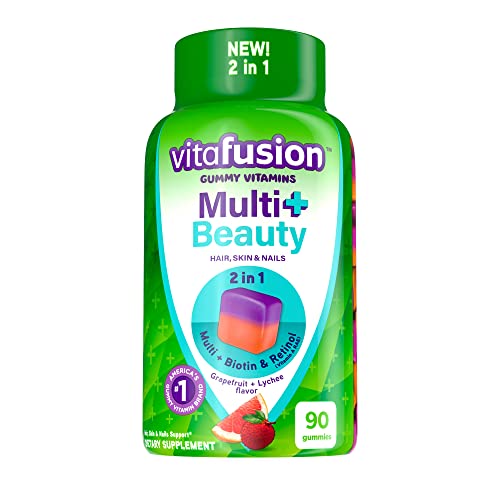 Vitafusion Multivitamin Plus Beauty – 2-in-1 Benefits – Adult Gummy with Hair, Skin & Nails Vitafusion buy supplements canada
