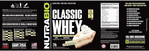 NutraBio Classic Whey Protein Powder- 25G Protein Per Scoop - Full-Spectrum Amino NutraBio buy supplements canada