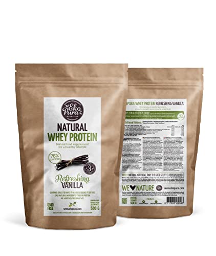 Ekopura Natural Whey Protein - Vanilla - 500g | 78% Protein | 100% Natural Grass Fed Whey Ekopura buy supplements canada