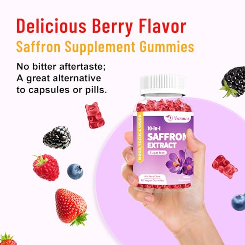 VZOXAINS 2 Pack Saffron Supplement Gummies, Sugar Free Saffron Extract with Magnesium VZOXAINS buy supplements canada