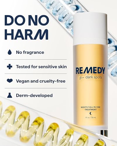 Remedy for Dark Spots | Advanced Night Treatment with Retinol & Kojic Acid | For Discoloration and Uneven Tones | With Glutathione Remedy Science buy supplements canada