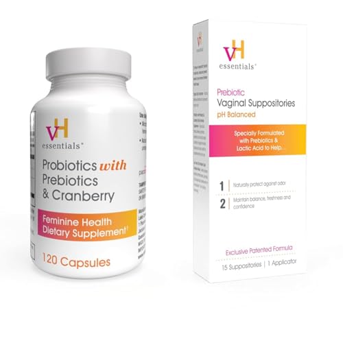 vH essentials Probiotics with Prebiotics and Cranberry Feminine Health Supplement - 120 Capsules vH essentials buy supplements canada