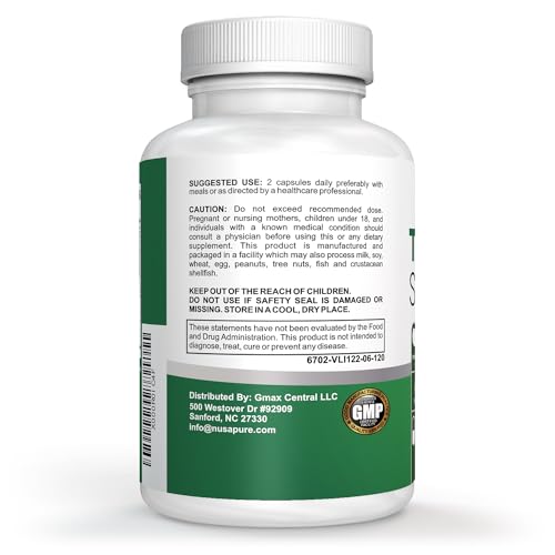 NusaPure Premium Thyroid Support Supplement (Non-GMO) 120 caps for with Ashwaganda NusaPure buy supplements canada