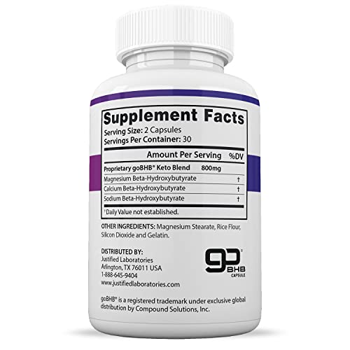 (3 Pack) F1 Keto Pills 800MG Includes goBHB Exogenous Ketones Advanced Ketosis Justified Laboratories buy supplements canada
