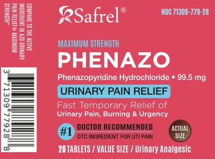 Safrel Urinary Pain Relief | UTI Relief | Fast Acting | Bladder Discomfort & Pain Relief | Phenazopyridine Hydrochloride 99.5mg (28 Count) Safrel buy supplements canada