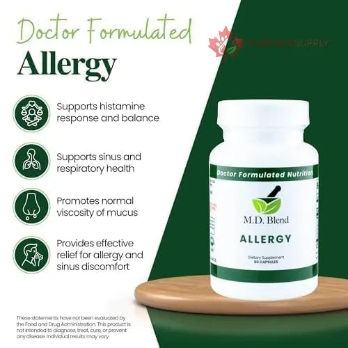 M.D. Blend Nature’s Biotic & Allergy Expert Bundle for Immune Support, Seasonal Allergy Relief, Respiratory Wellness, Quercetin and Bromelain, NAC Nettle Root Vitamins & Minerals Plant-Based Capsules M.D. Blend buy supplements canada