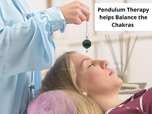 Green Aventurine Crystal Ball Pendulum for Divination - Dowsing Pendulum Necklace with Chain Amazing Gemstone buy supplements canada
