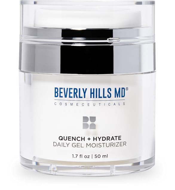Beverly Hills MD Quench + Hydrate Daily Gel Moisturizer- Visibly Smooth, Plump, Hydrate Face & Neck for Wrinkles, Sagging- Skin Smoothing & Re-Energizing- Visibly Reduce Signs of Aging w/Niacinamide Beverly Hills MD buy supplements canada