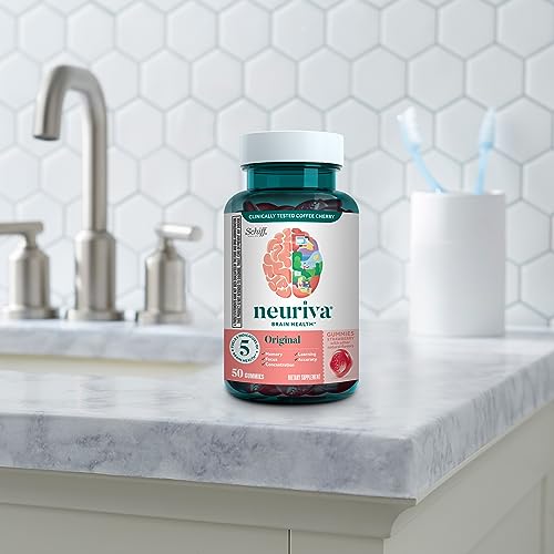 NEURIVA Original Brain Supplement for Memory, Focus & Concentration + Learning & Accuracy with Clinically Tested Nootropics Phosphatidylserine and Neurofactor, Strawberry Flavor, 50 Gummies NEURIVA buy supplements canada