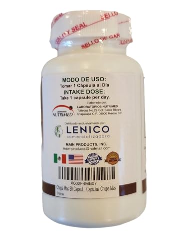 Lenico Comercializadora ChupaMas 60 Capsules Ginger, Green Tea, Prune, Artichoke Lenico Comercializadora buy supplements canada