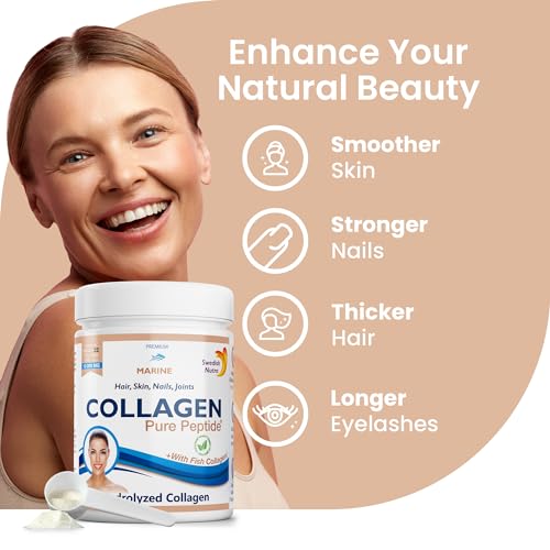 Swedish Nutra Powder Marine Collagen - Pack of 300g, 30 Day Supply | Minimize Fine Lines, Wrinkles & Improve Skin Elasticity | High Absorption Rate Swedish Nutra buy supplements canada