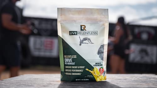 Live Relentless by Tim Kennedy, Drive Pre-Workout, Merica's Strawlemon, 30 Servings Live Relentless buy supplements canada