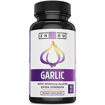 Zhou Nutrition Garlic Supplement With Allicin, Extra Strength 5000mcg Allicin Per Serving Zhou Nutrition buy supplements canada