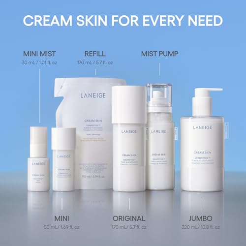 LANEIGE Cream Skin Toner & Moisturizer Mini: Lightweight Refillable Korean Milky Toner with Ceramide LANEIGE buy supplements canada