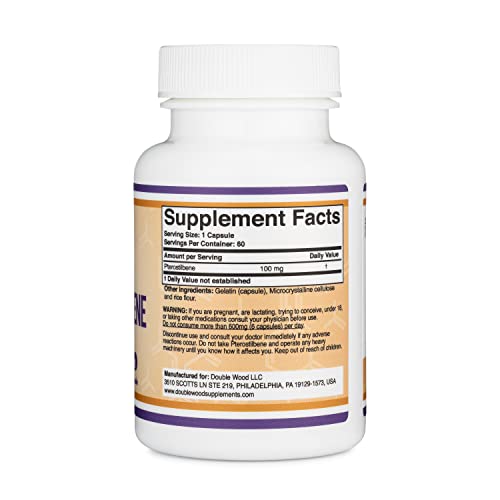 Pterostilbene Supplement 100mg Capsules (Third Party Tested) Manufactured in The USA Double Wood Supplements buy supplements canada