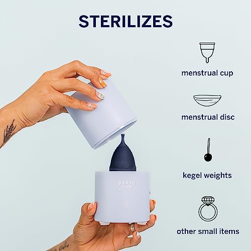 Pixie Menstrual Cup & Disc Steamer Sterilizer 2.0 - Kills 99.9% of Germs with Cleaner Steam Pixie Cup buy supplements canada
