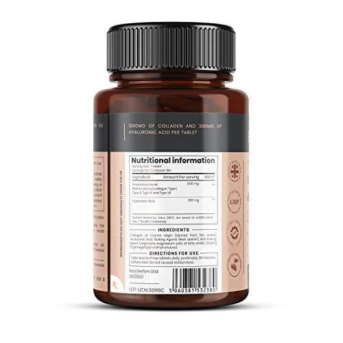UltraColl Collagen & Hyaluronic Acid 1500mg x 180 Tablets - 6 Months Supply Pureclinica buy supplements canada