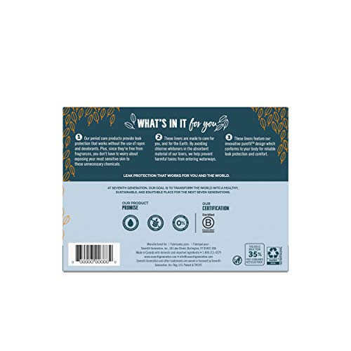 Seventh Generation Pantiliner Pads, Free & Clear, 50 Count Seventh Generation buy supplements canada