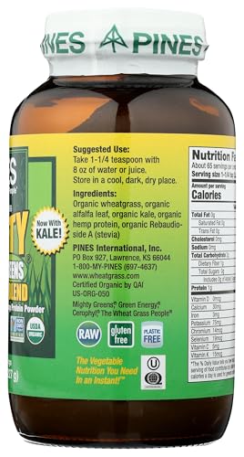 Pines Organic Mighty Greens Superfood Blend, 8 Ounce Pines buy supplements canada