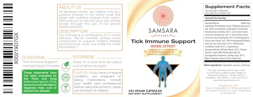 Samsara Herbs Tick Immune Support - The Original Herbal Formula (240 Capsules) Samsara Herbs buy supplements canada