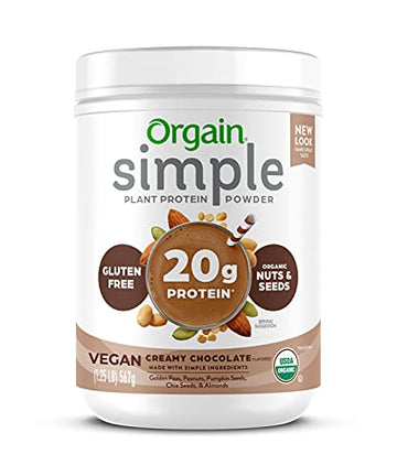 Orgain Organic Simple Vegan Protein Powder, Chocolate - 20g Plant Based Protein Orgain buy supplements canada