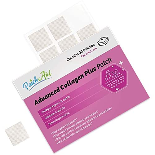 Patch Aid Advanced Collagen Plus - 30 Daily Topical Patches. 100% Natural & Vegan. Allergy & Filler Free Patch Aid buy supplements canada