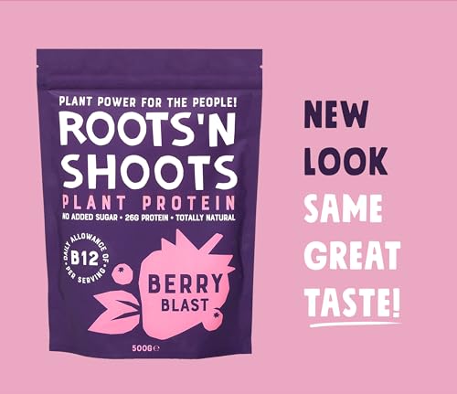Roots 'n Shoots Vegan Protein, Shake, Berry Flavour, with Added B12, 26g Protein ROOTS 'N SHOOTS buy supplements canada