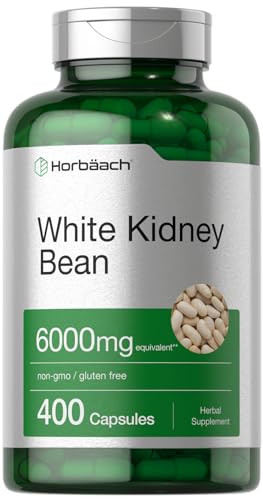 White Kidney Bean Extract Capsules | 6000mg | 400 Count | Non-GMO & Gluten Free Horbäach buy supplements canada
