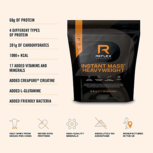 Reflex Nutrition Instant Mass Heavyweight, Mass Protein Powder, Over 1000 Calories Per Serving, 60g Protein Reflex Nutrition buy supplements canada