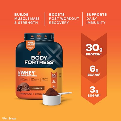 Body Fortress 100% Whey, Premium Protein Powder, Chocolate, 3.9lbs Packaging May Body Fortress buy supplements canada