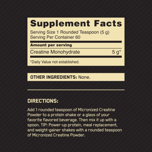 Optimum Nutrition Micronized Creatine Monohydrate Powder, Unflavored, Keto Friendly Optimum Nutrition buy supplements canada