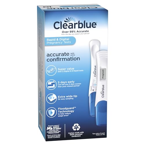 Clearblue Pregnancy Test Combo Pack, 10ct - Digital with Smart Countdown & Rapid Clearblue buy supplements canada