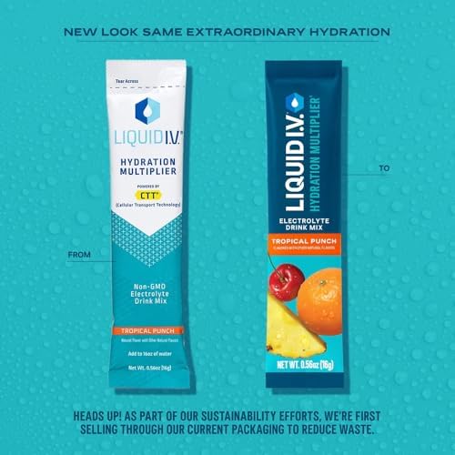 Liquid I.V.® Hydration Multiplier - Tropical Punch | Electrolyte Powder Drink Mix | 1 Pack (16 Servings) Liquid I.V. buy supplements canada