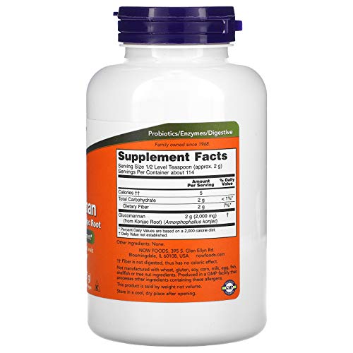 NOW Supplements, Glucomannan (Amorphophallus konjac) Pure Powder, Supports Regularity NOW buy supplements canada