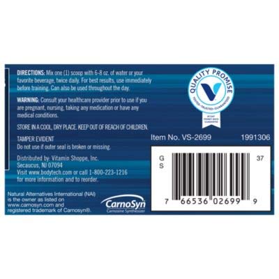 BODYTECH Beta-Alanine Powder - Unflavored (5.1 oz. / 90 Servings) BODYTECH buy supplements canada